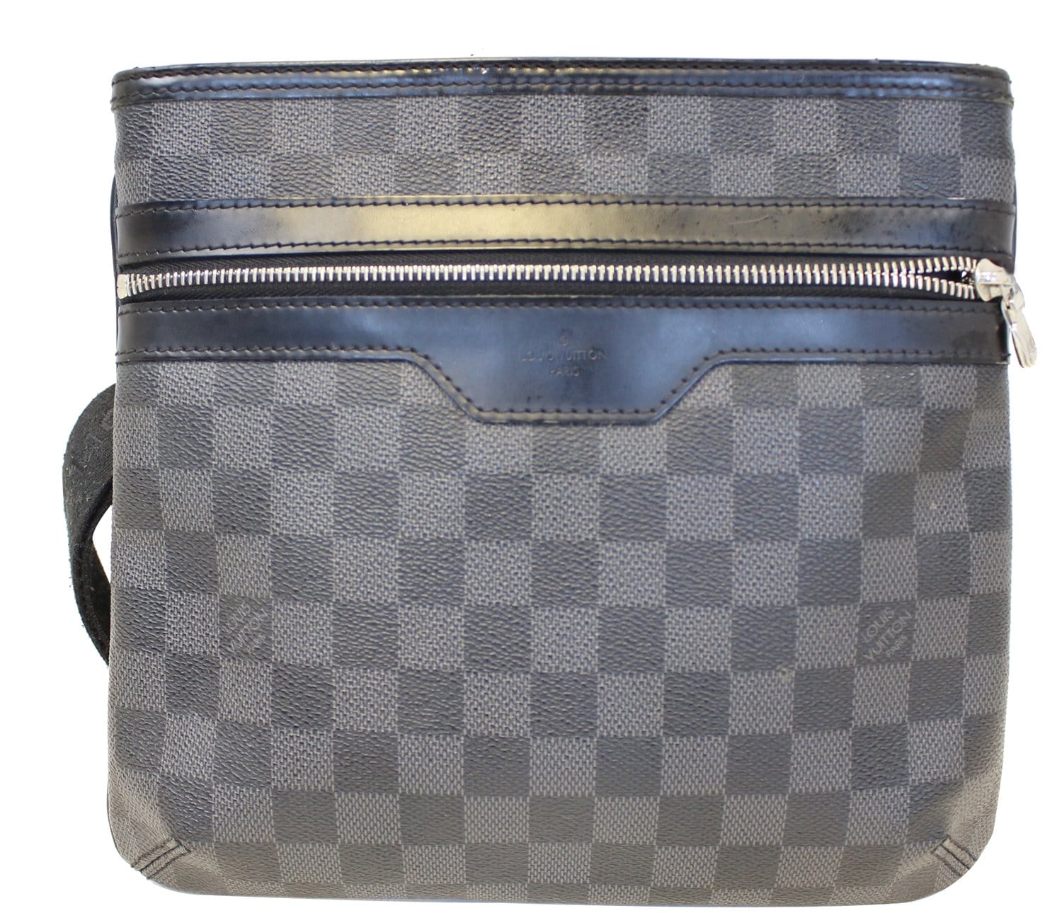 Shop Louis Vuitton DAMIER GRAPHITE 2022-23FW Leather Crossbody Bag