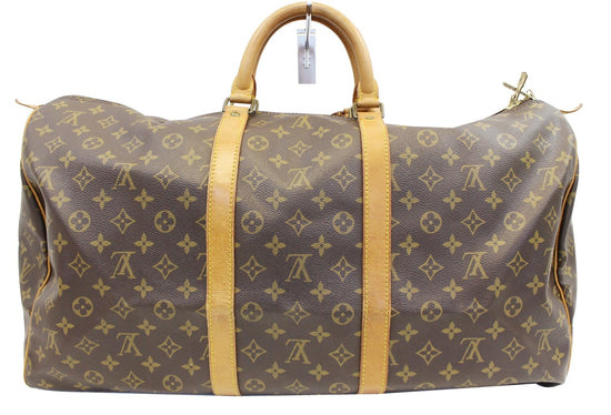 Louis Vuitton Limited Monogram Canvas Leather Keepall 55 CBOCRXSA