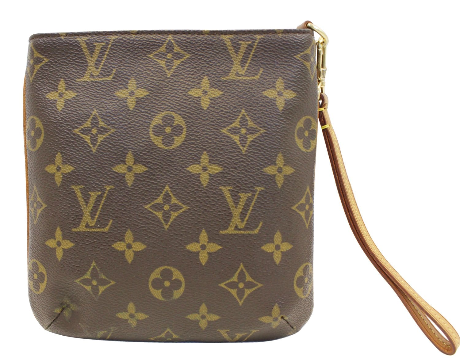 Authentic LOUIS VUITTON Monogram Partition Clutch Bag CC386