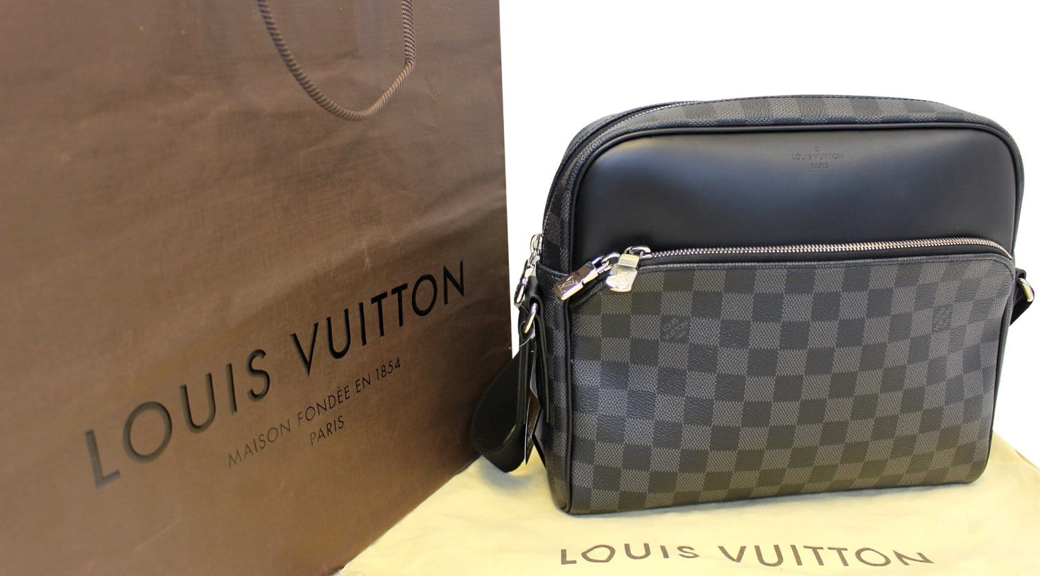 Louis Vuitton Reporter Dayton Damier Graphite MM Black/Grey in Coated  Canvas with Silver-tone - US