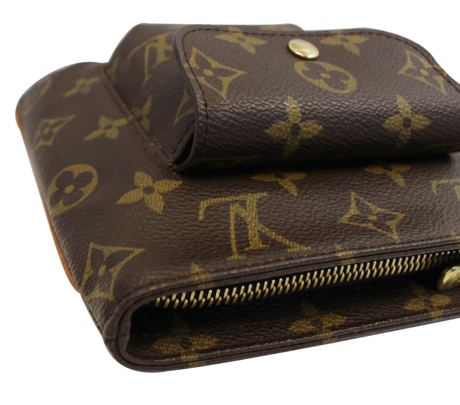 Authentic LOUIS VUITTON Monogram Partition Clutch Bag CC386