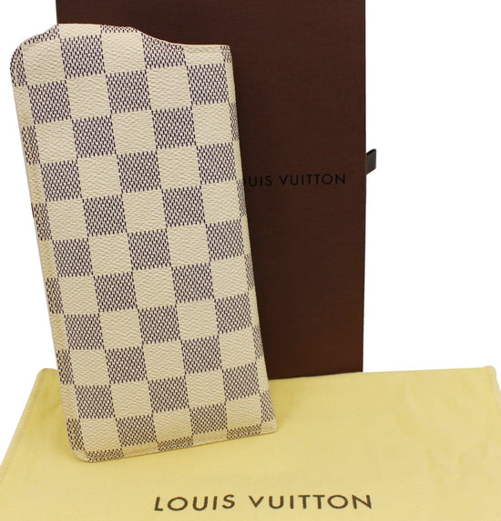 LOUIS VUITTON Damier Azur Etui Lunette Woody Glasses Case GI0388 LV Auth  am450b