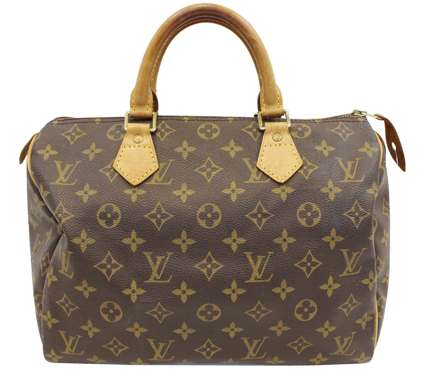 Louis Vuitton Womens Speedy 30 Monogram Canvas Tote Handbag Brown M41526