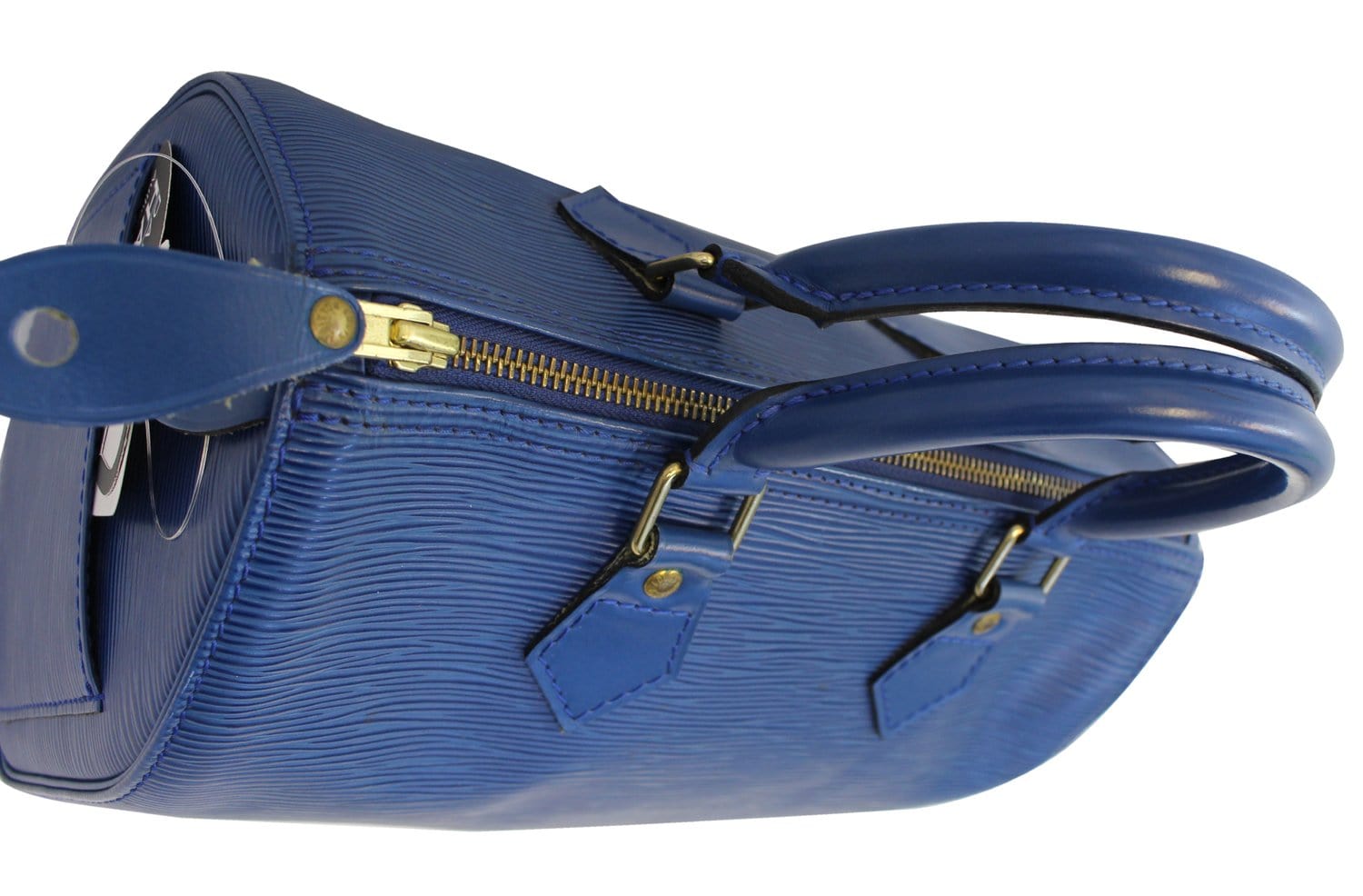 Louis Vuitton Speedy 25 Epi Blue Satchel Handbag