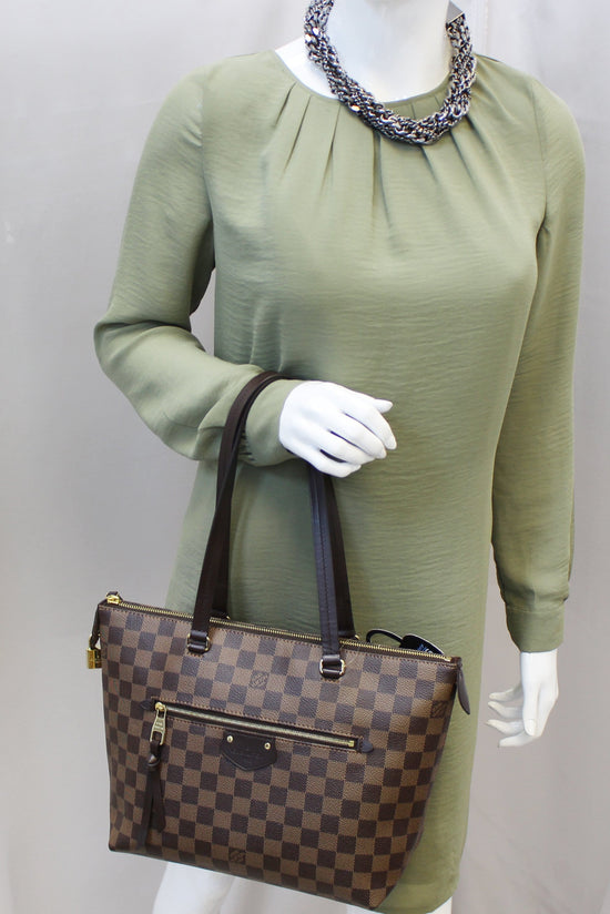 Louis Vuitton Iena PM Damier Ebene Tote Shoulder Bag –