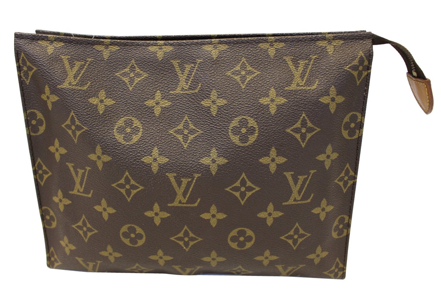 Authentic LOUIS VUITTON Monogram Canvas Poche Toilette 26 Pouch E3655