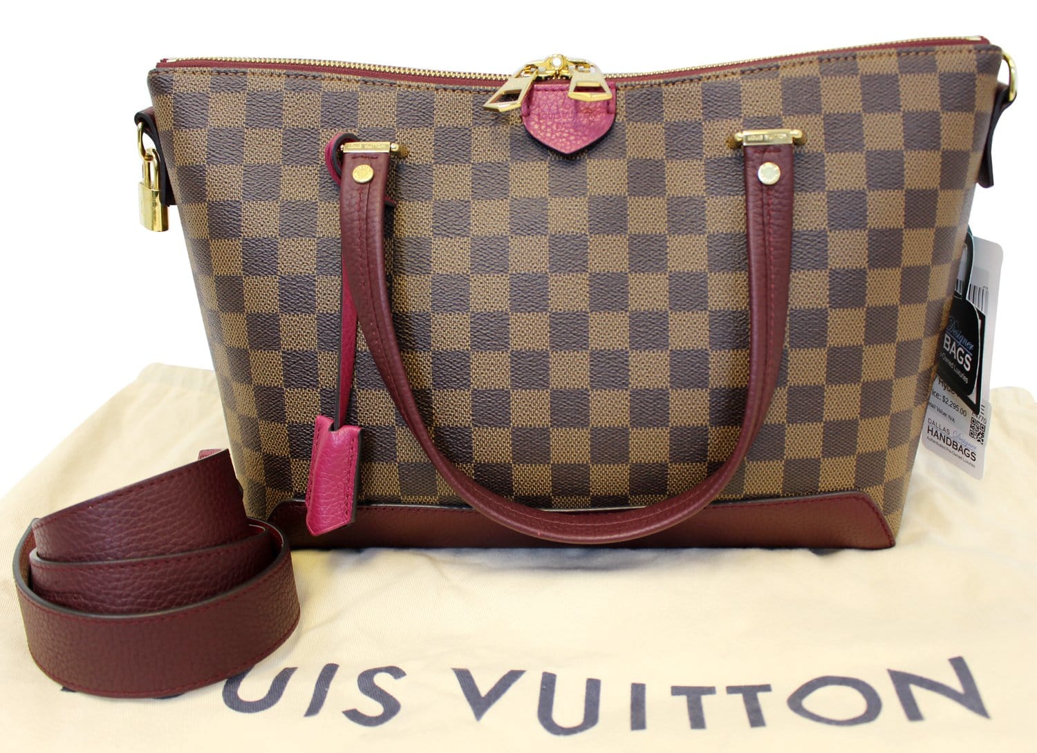 Hyde park leather handbag Louis Vuitton Brown in Leather - 32378213