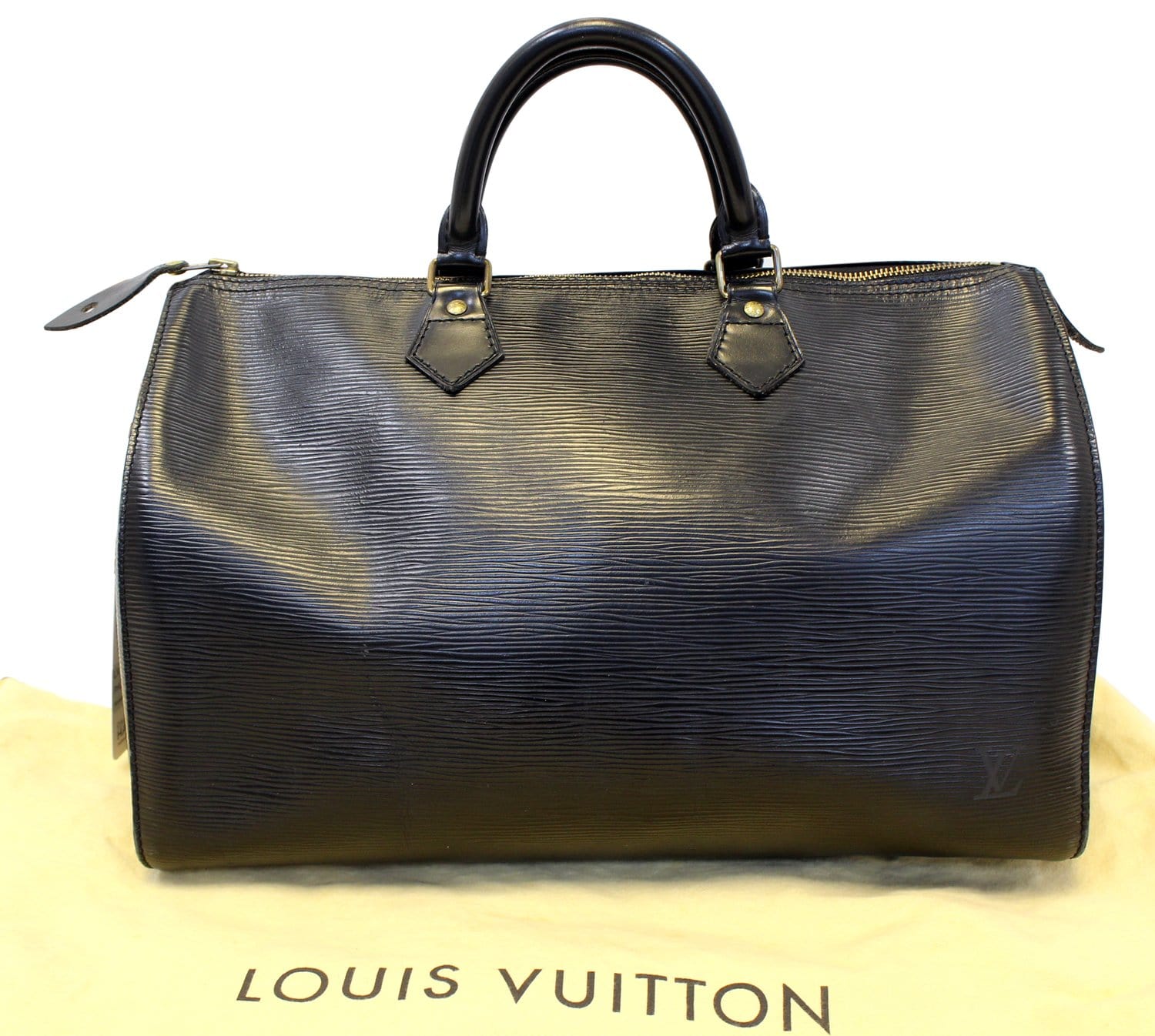 Louis Vuitton Louis Vuitton Speedy 40 Black Epi Leather Handbag