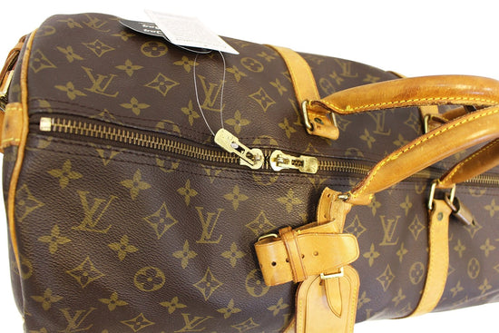 LOUIS VUITTON Monogram Camouflage KeepallBandouliere55 Boston