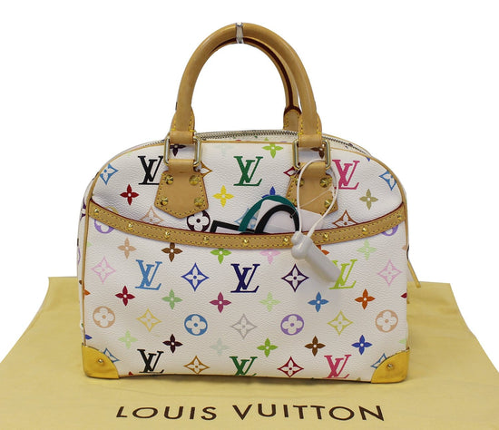 LOUIS VUITTON White Monogram Multicolor Trouville Satchel Bag - Sale