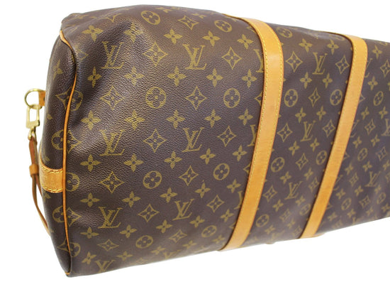 Louis Vuitton Epi Keepall 55 Boston Bag Brown M42958 Lv Auth 44950