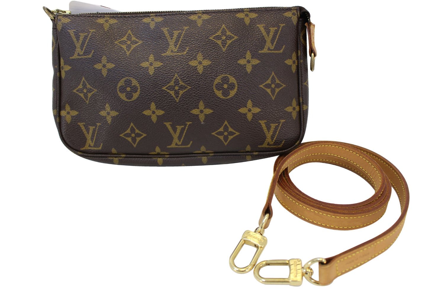 Louis Vuitton Brown Canvas Monogram Pochette Accessoires Long Strap bag  Louis Vuitton | The Luxury Closet