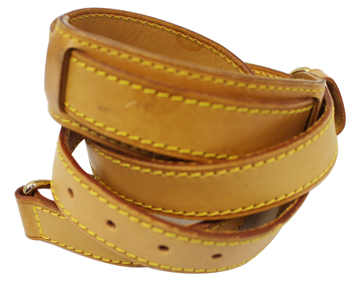 Louis Vuitton removable shoulder bandouliere strap Brown Leather
