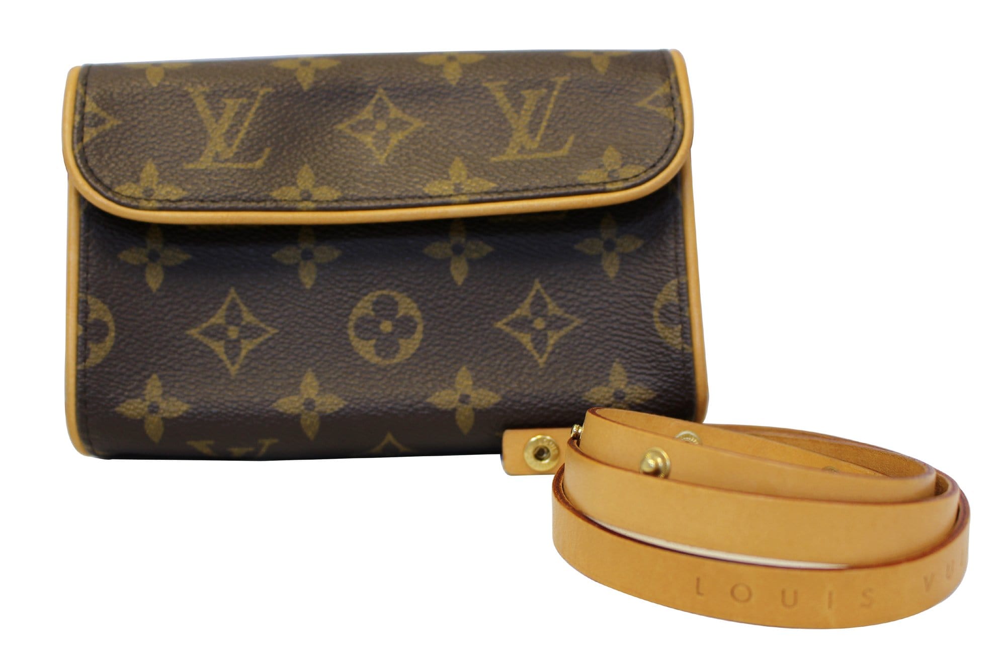 Louis Vuitton Monogram Canvas Pochette Florentine Bag with Belt