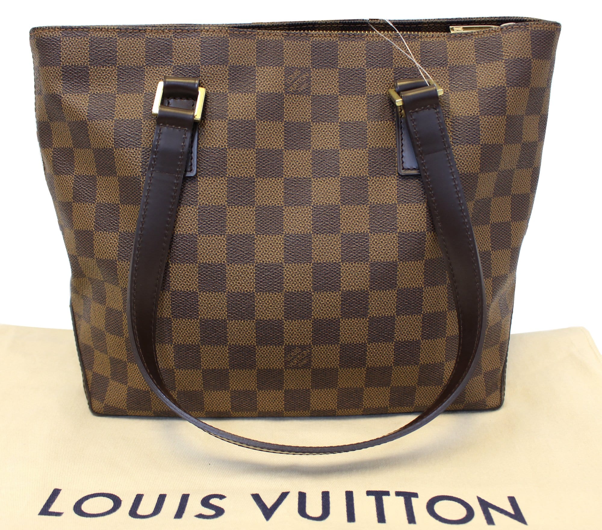 LOUIS VUITTON Cabas Piano Damier Ebene Shoulder Bag