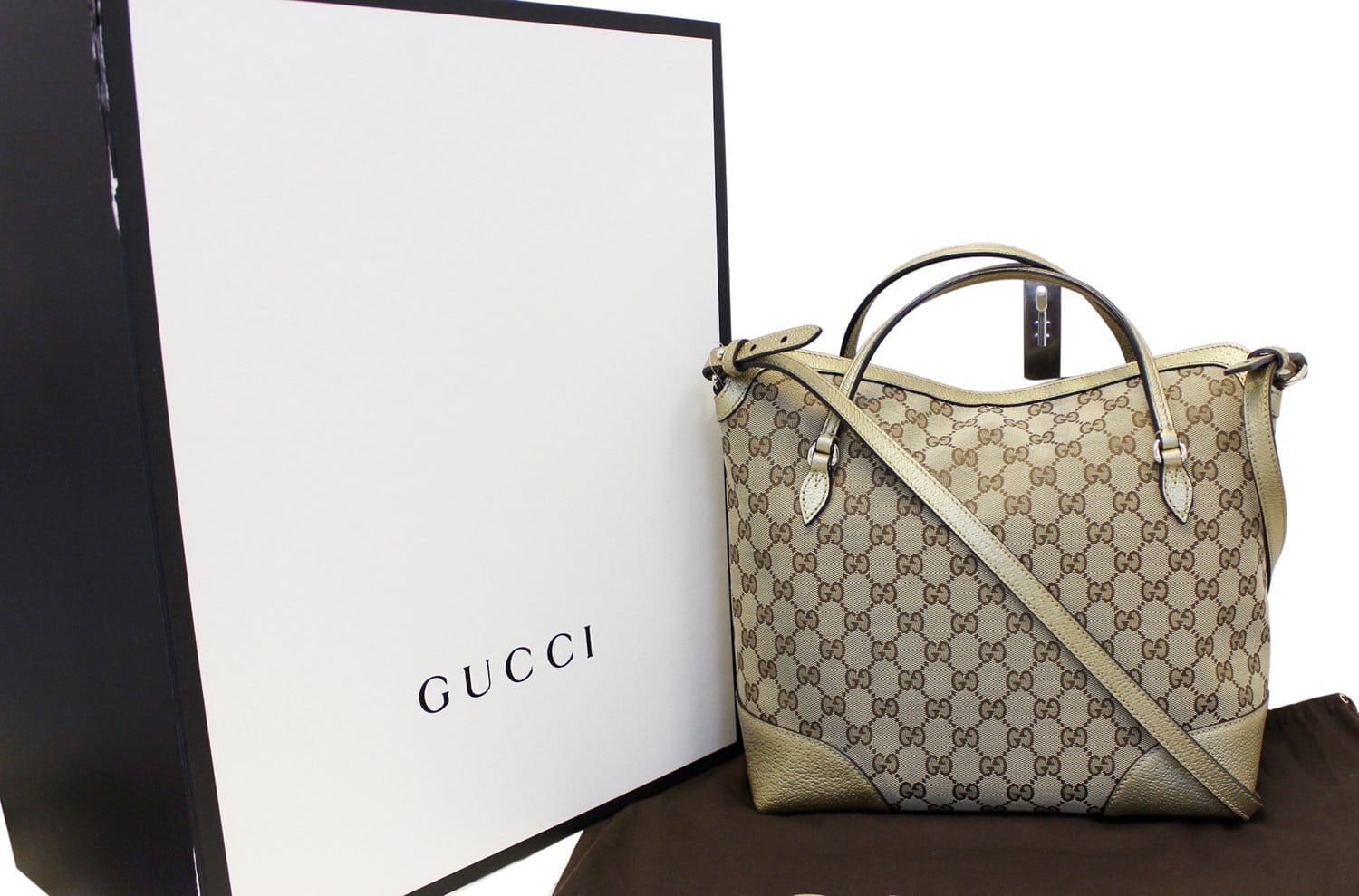 GUCCI Bree Original GG Canvas Top Handle Shoulder Bag