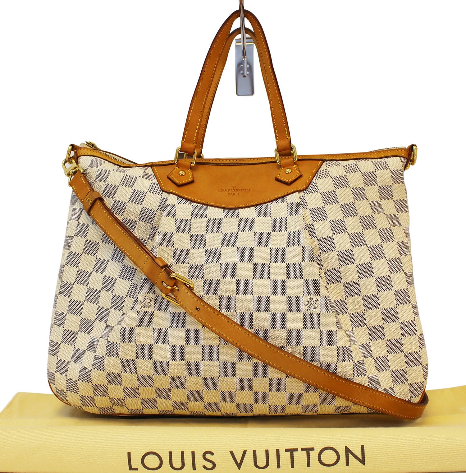 SOLD. Louis Vuitton Damier Azur Siracusa GM Bag. Very good condition. With  long strap and dust bag.