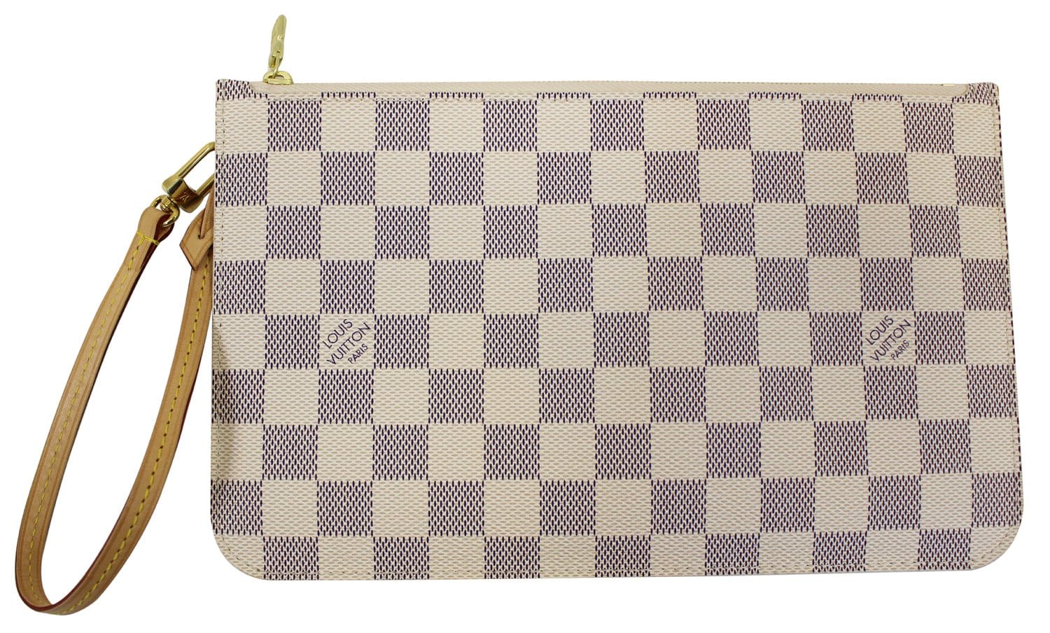 Louis Vuitton Damier Azur Neverfull Pochette Clutch