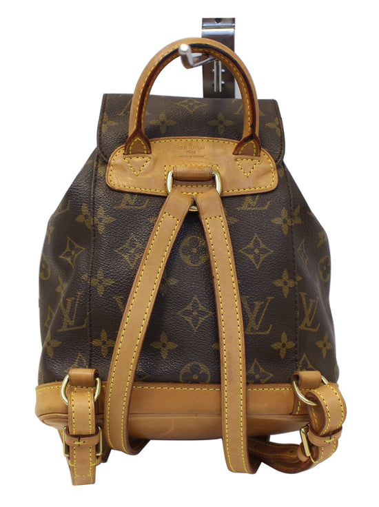 Pre-owned Louis Vuitton Lv Monogram Montsouris Backpack In Brown