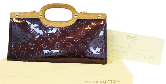 Authentic Louis Vuitton Vernis Roxbury Drive Maroon Amarante LV