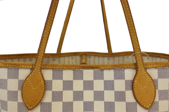 White Louis Vuitton Damier Azur Neverfull MM Tote Bag – Designer Revival