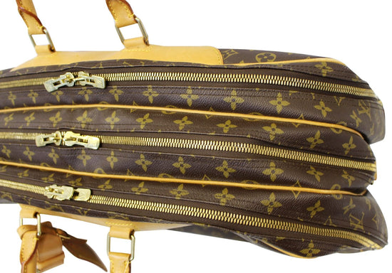 LOUIS VUITTON Monogram Canvas Alize 3 Poche Soft Suitcase Rare! E4038