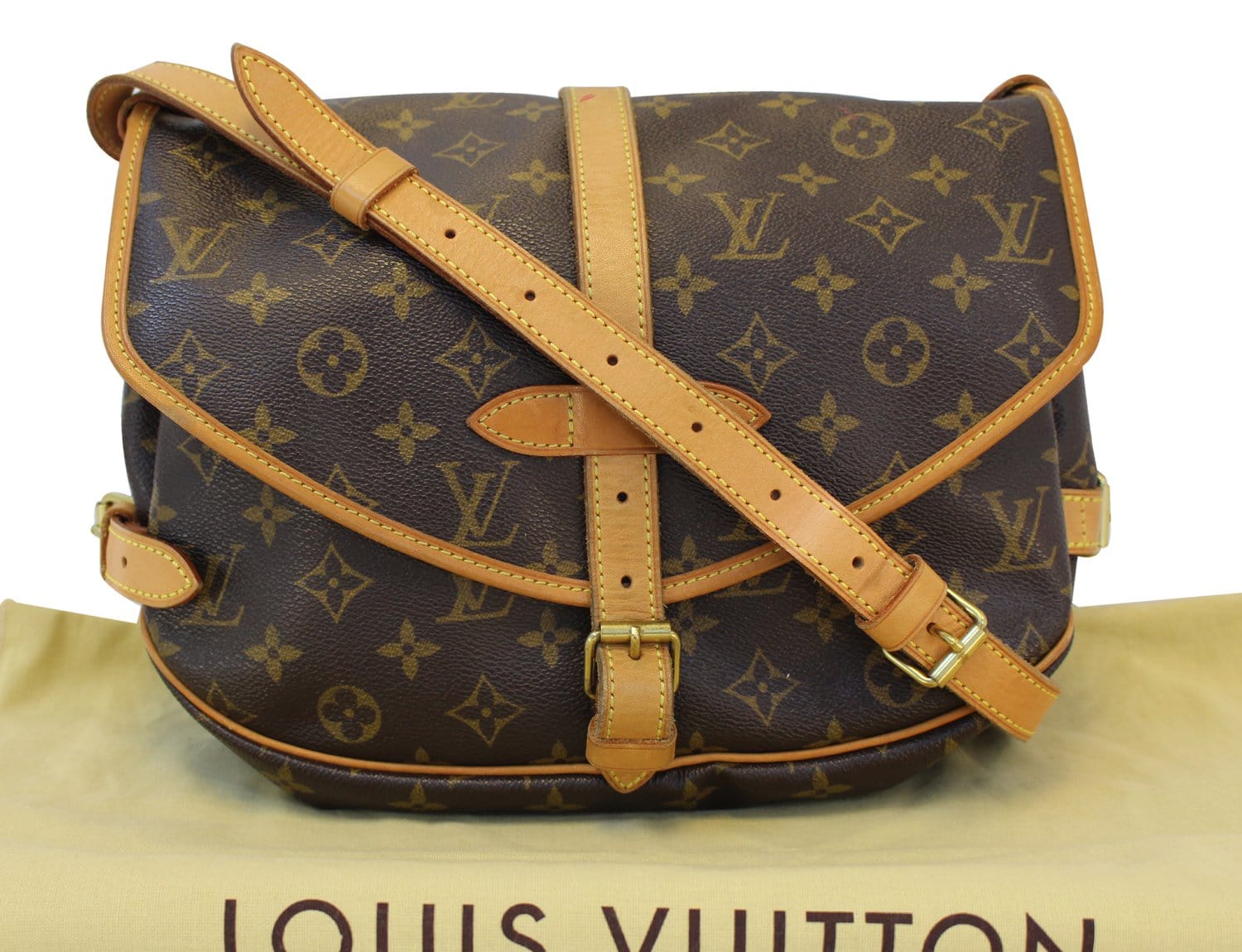Auth Louis Vuitton Monogram Saumur 30 Shoulder Bag M42256 Used