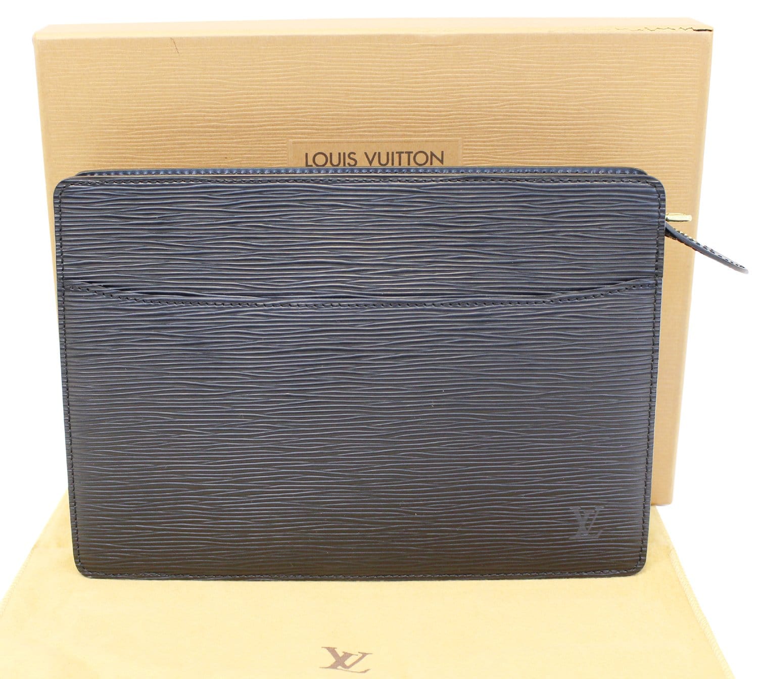 Auth LOUIS VUITTON Lena Epi Leather Blue Pochette Clutch Bag France  LL2337M4
