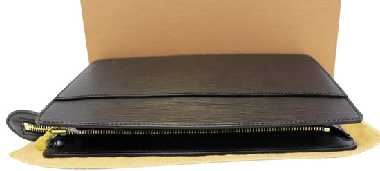 Louis Vuitton Pochette Homme Noir 872921 Black Epi Leather Clutch