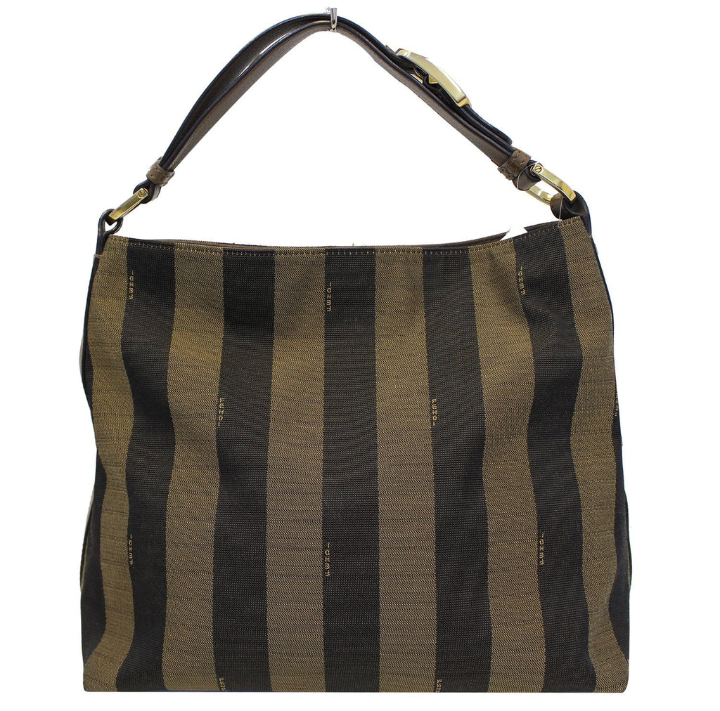 FENDI Pequin Tonal Stripe Hobo Bag