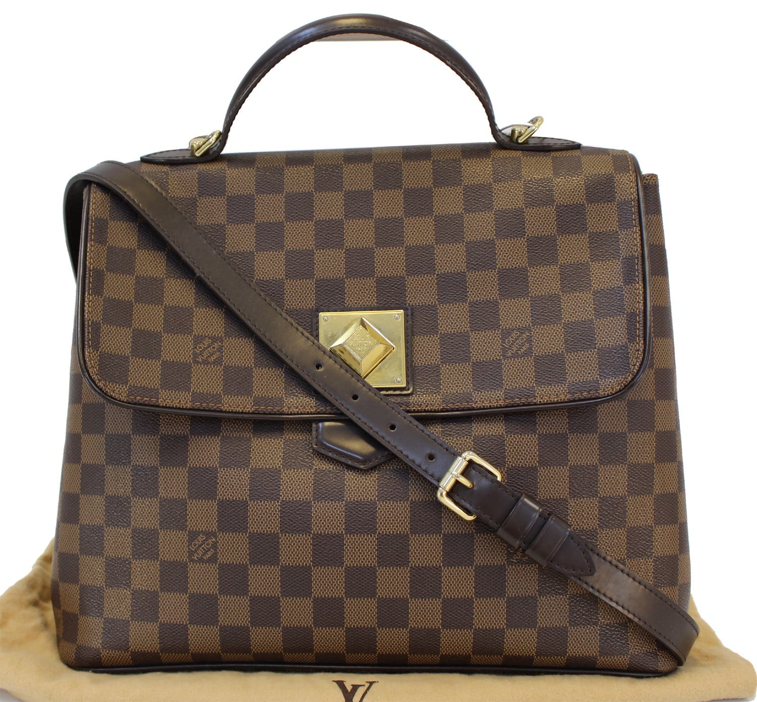 Louis Vuitton Damier Ebene Canvas Bergamo GM Bag