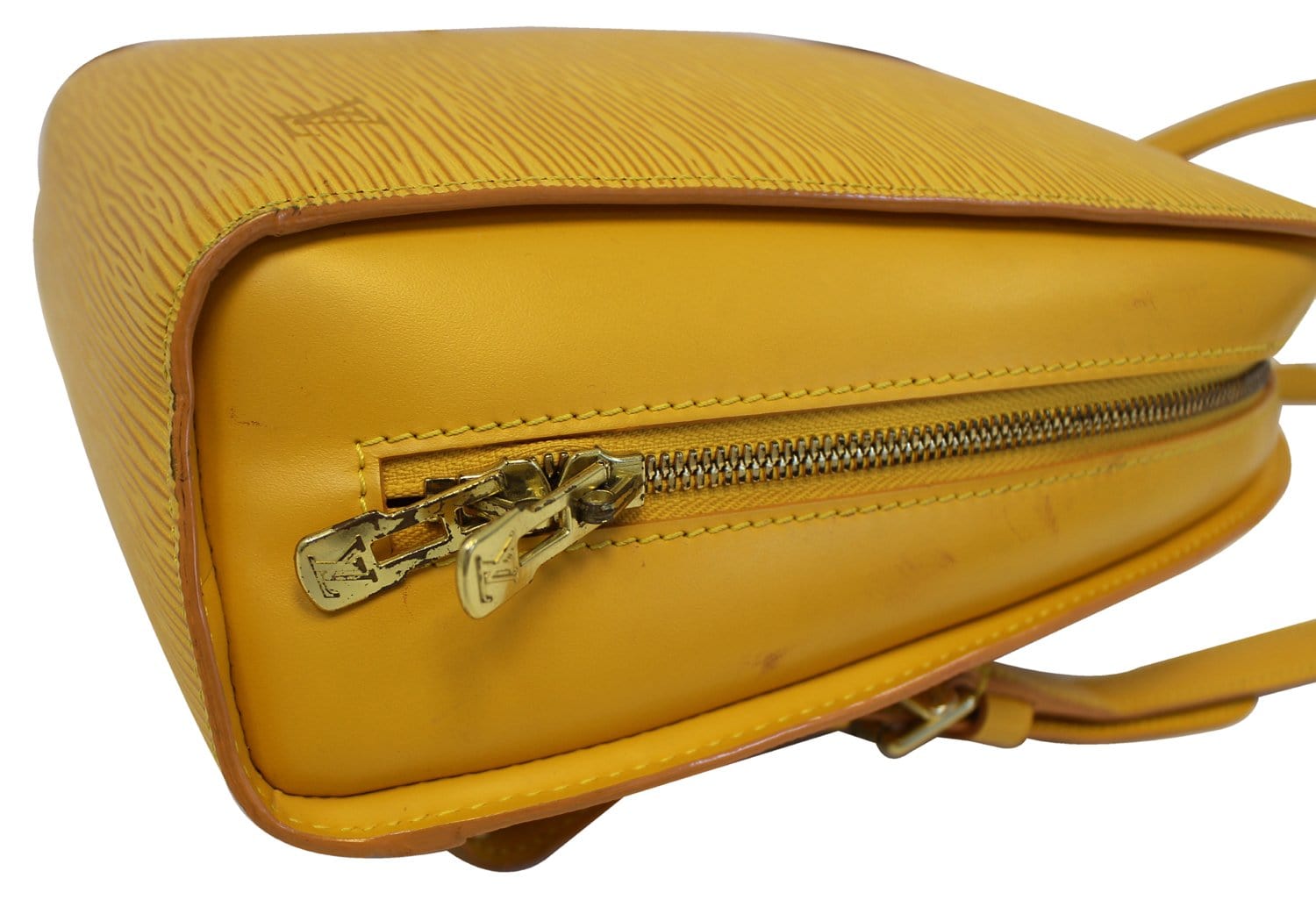 Authentic Louis Vuitton PM Yellow EPI Leather Alma with Detachable Adjustable Shoulder Strap