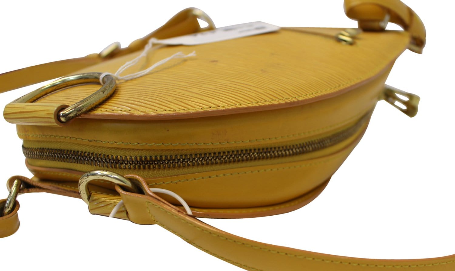 RARE Auth LOUIS VUITTON Yellow Epi Leather Belt Wardrobe Statement