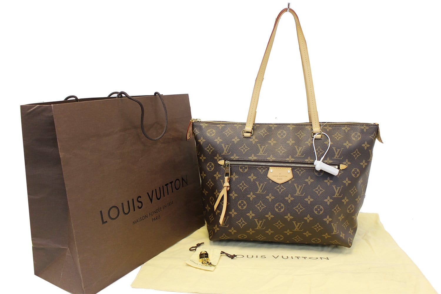 Louis Vuitton Iena MM M42267 Monogram Canvas Shoulder Tote Bag