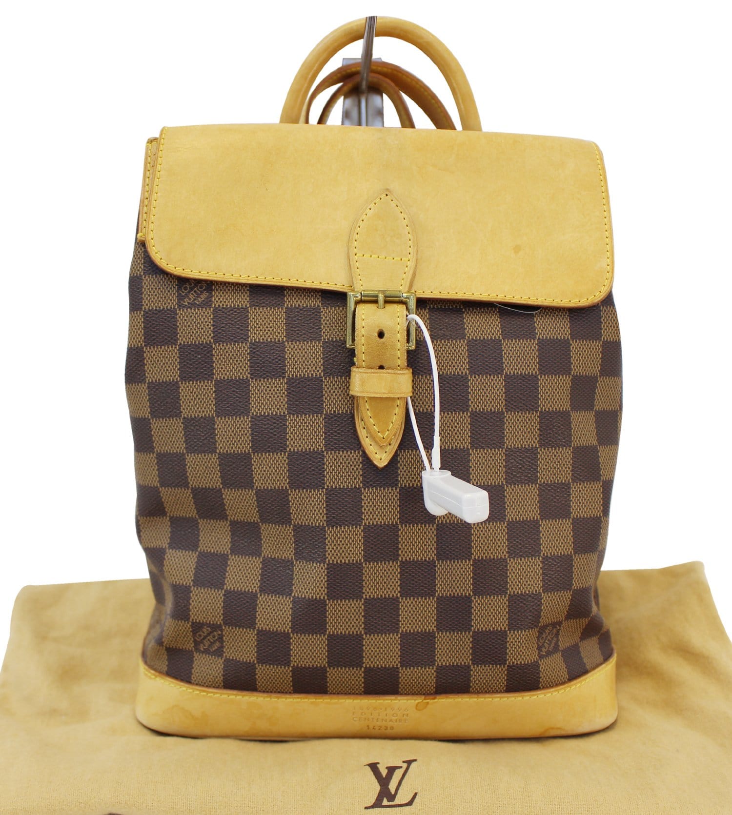 LOUIS VUITTON Damier Ebene Soho Backpack Bag