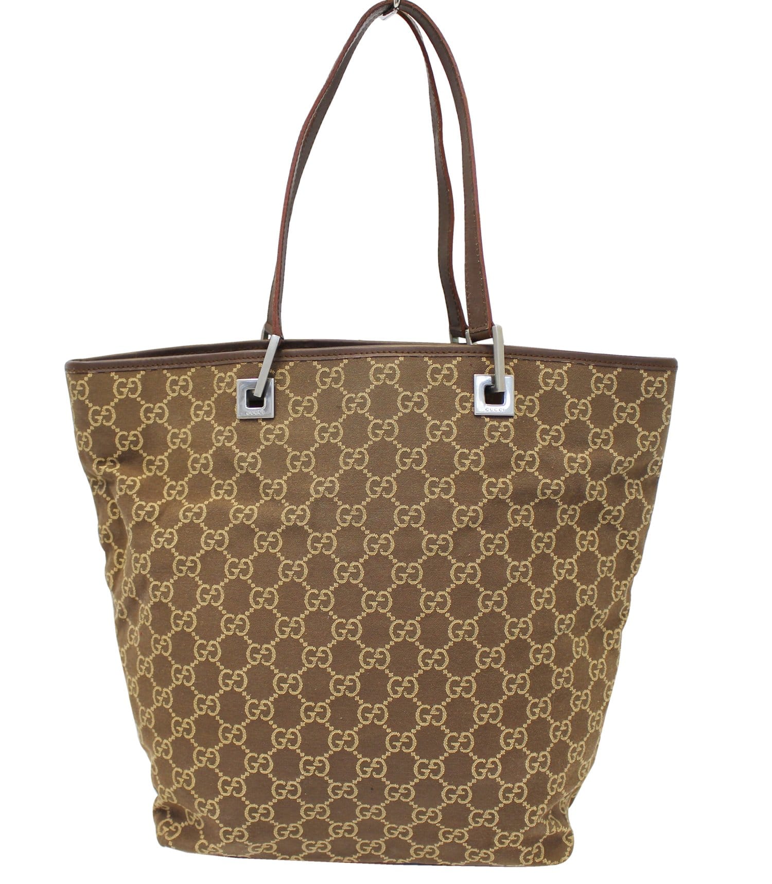 GUCCI Monogram Large Original Tote Tan With Pouch, Like Neverfull at  1stDibs