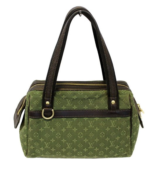 Louis Vuitton Khaki Green Monogram Mini Lin Josephine PM Speedy Bag wit  Strap