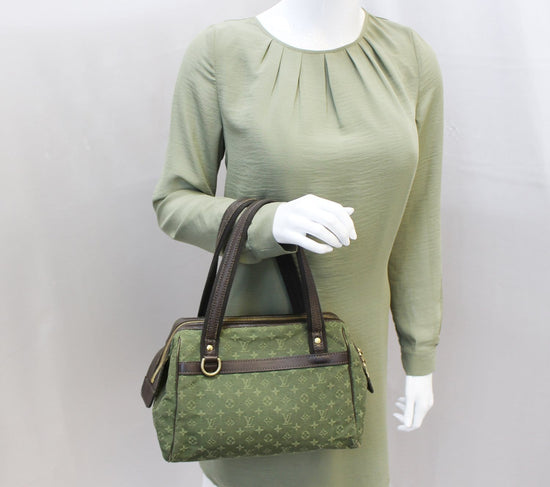 Louis Vuitton Josephine Pm Khaki Bowler with Strap 872442 Green