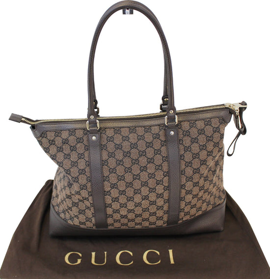 Gucci Brown Multi Canvas & Leather 8-23 Handbags