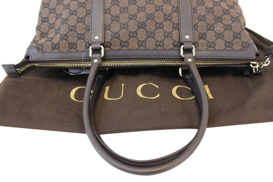 Gucci Brown Multi Canvas & Leather 8-23 Handbags