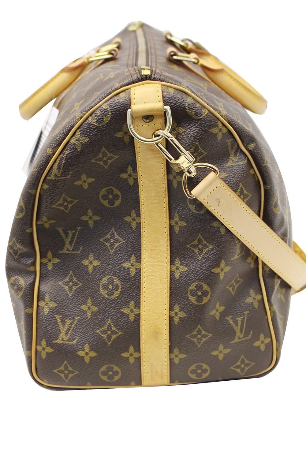 LOUIS VUITTON LV Monogram Keepall 50 Bandouliere Travel Bag