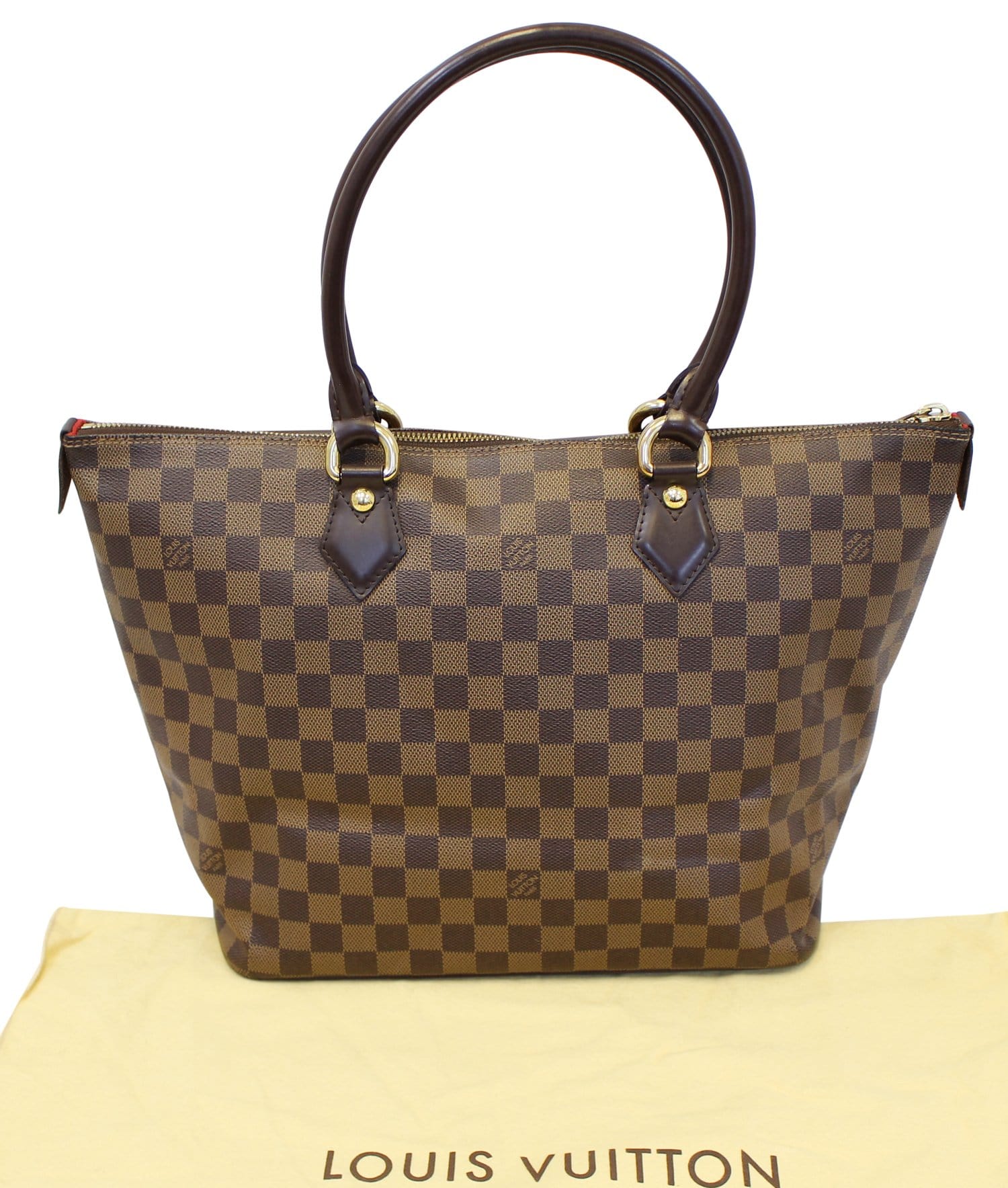 LOUIS VUITTON Damier Ebene Saleya MM Shoulder Handbag