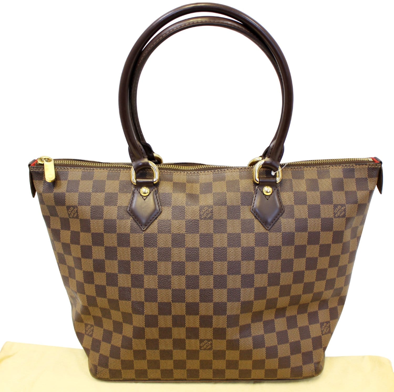 LOUIS VUITTON Damier Ebene Saleya MM Shoulder Handbag