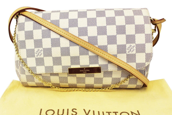 Louis Vuitton  Favorite MM Damier Azur Canvas Cross Body Bag