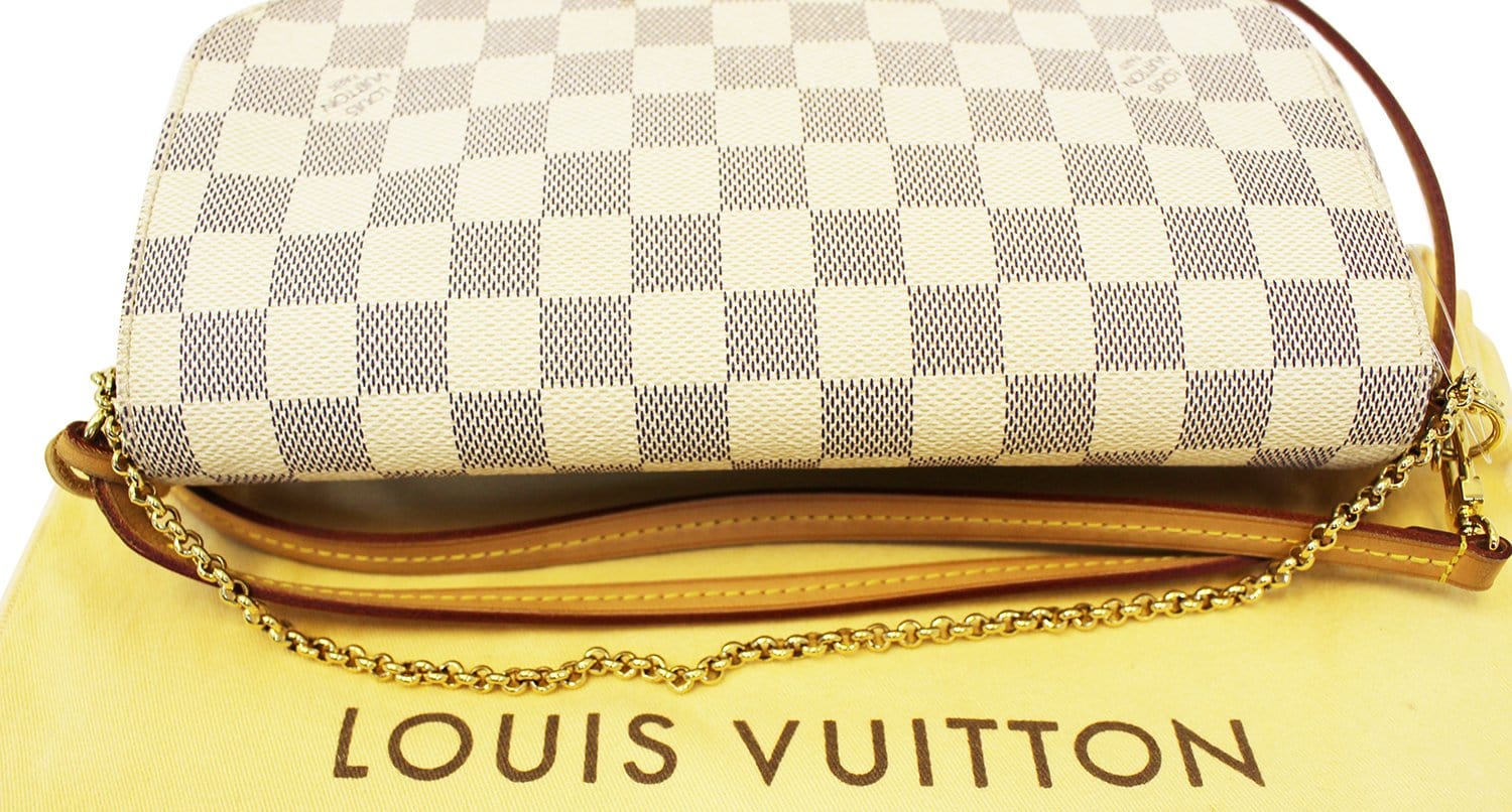 LOUIS VUITTON Damier Azur Favorite MM Crossbody Bag