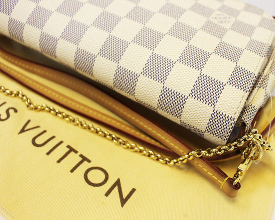 Louis Vuitton Damier Azur Favorite MM Shoulder Bag (SHF-22009