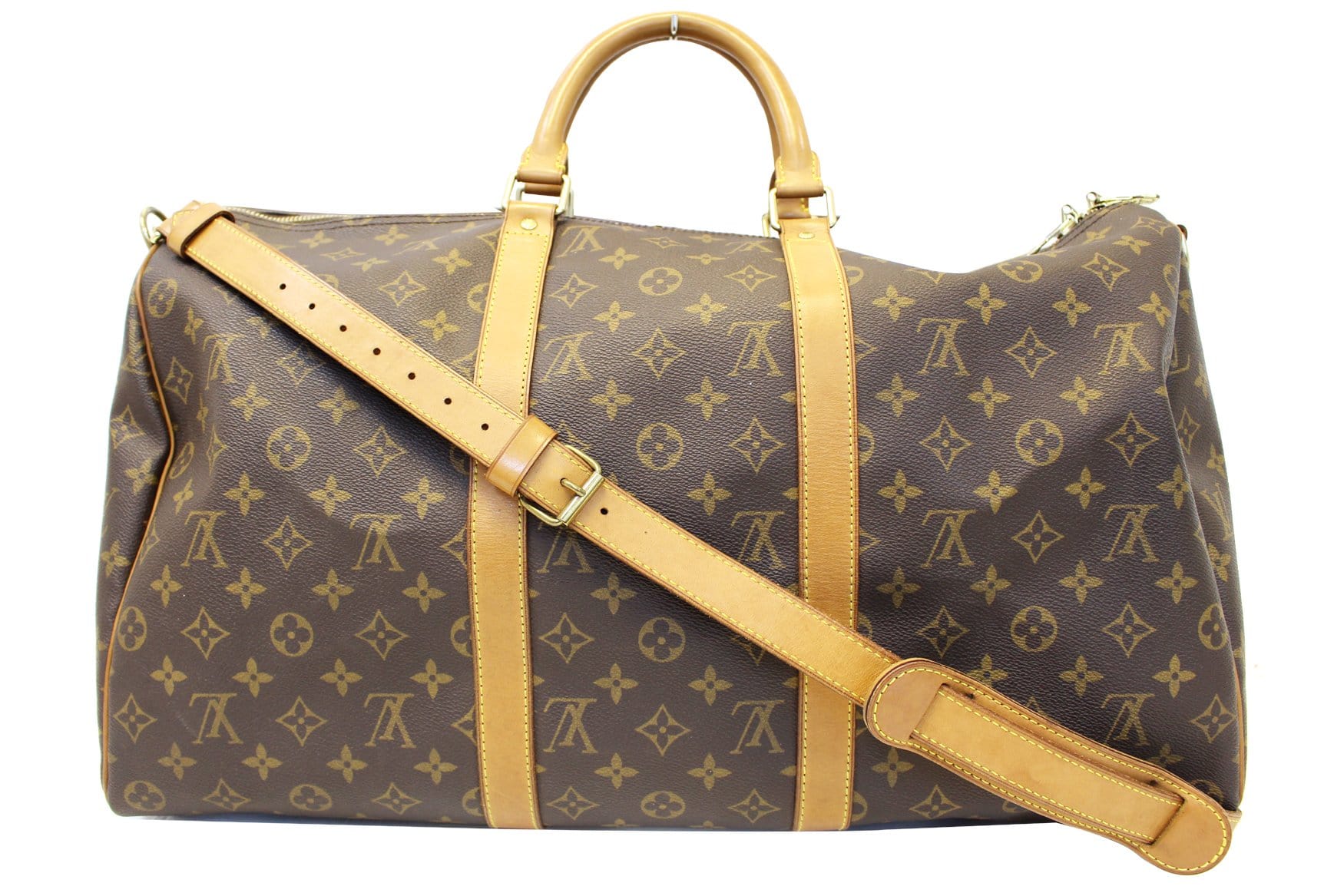 LOUIS VUITTON Monogram Keepall 50 Bandouliere Travel Bag