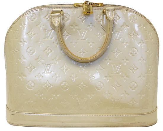 Louis Vuitton Dune Monogram Vernis Alma GM Handbag Satchel 