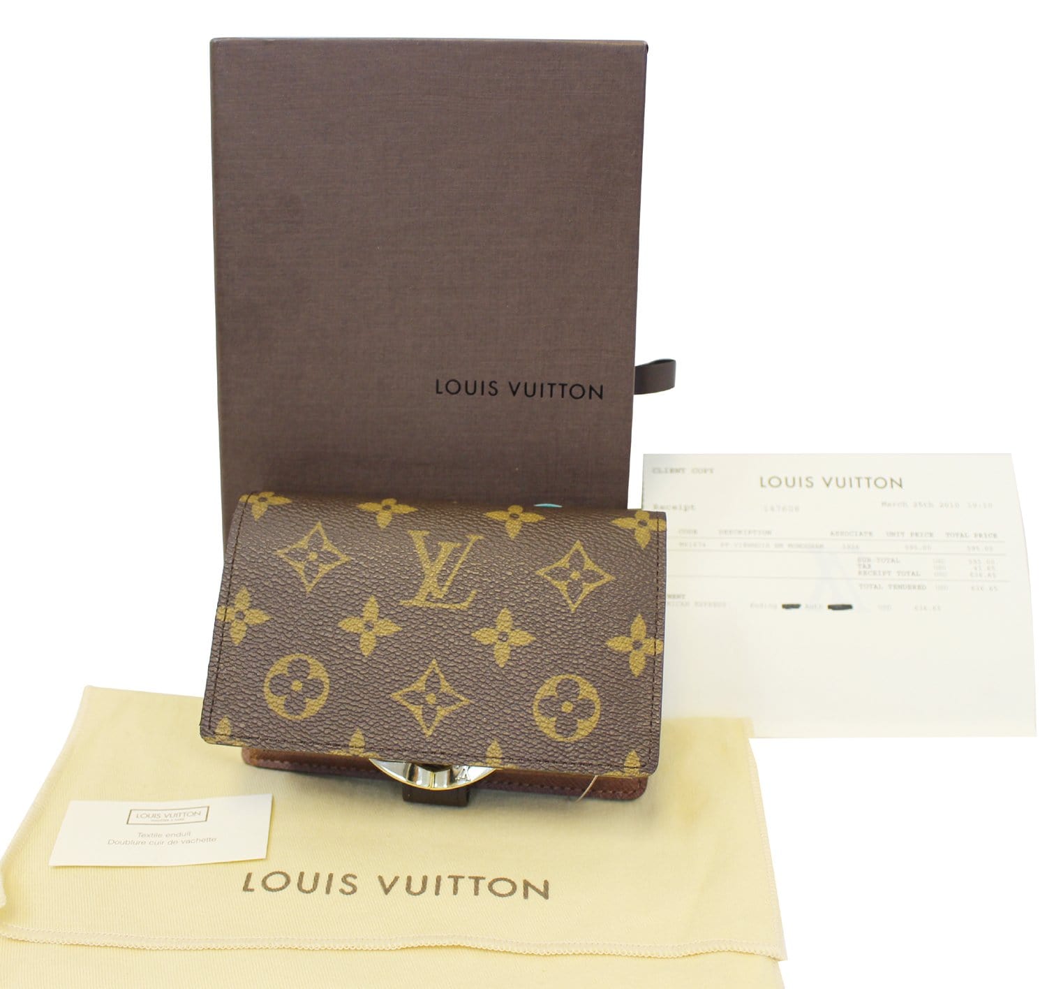 Louis Vuitton Monogram French Purse Kiss-lock Wallet