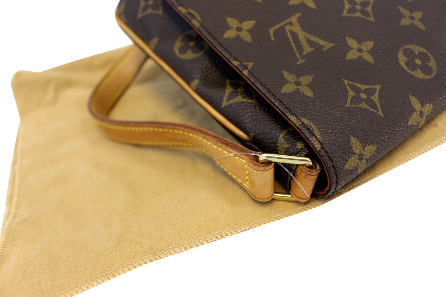 Authentic LOUIS VUITTON Monogram Musette Tango Shoulder Bag E3317
